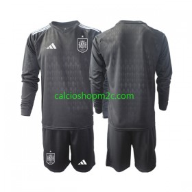 Spagna Portiere Bambino Maglia Prima 2022 Manica Lunga (+ Pantaloncini)